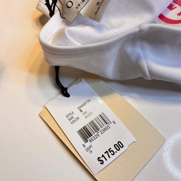 NWT Oye Swimwear High Waist Anna Bottom in White Size Small - Picture 2 of 5